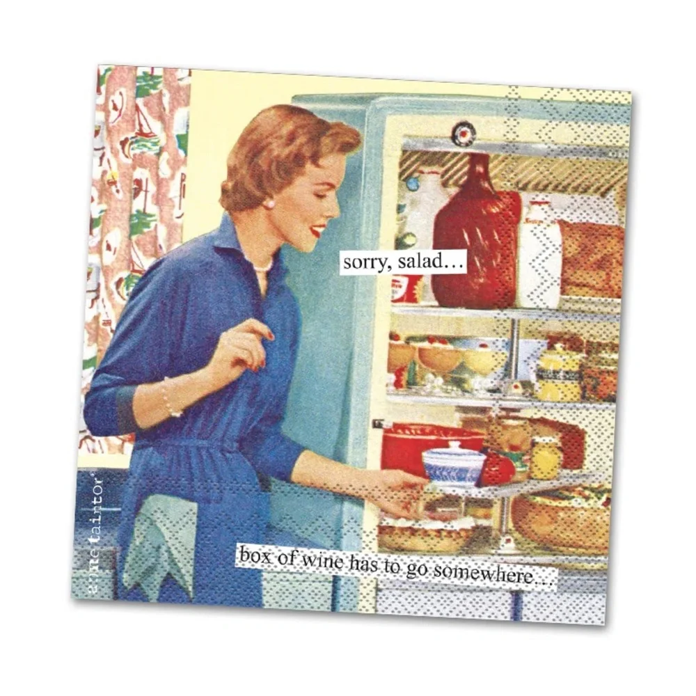 Anne Taintor Two (2) Individual Box of Wine Humorous Cocktail Decoupage Napkins